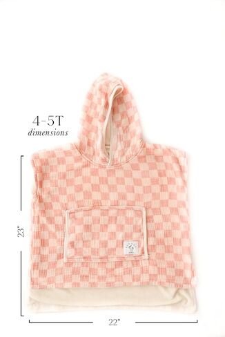 Hooded Towel for Toddlers – Muslin Cotton Checker Print – Ultra Soft, Absorbent, Lightweight in Saudi Arabia