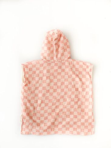 Hooded Towel for Toddlers – Muslin Cotton Checker Print – Ultra Soft, Absorbent, Lightweight in Saudi Arabia