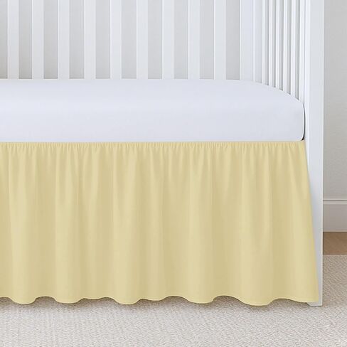 Crib Ruffle Bed Skirt Microfiber Nursery Bedding Skirt for Baby Girls (28" x 52" x 14’’) Inch - Sage Solid in Saudi Arabia