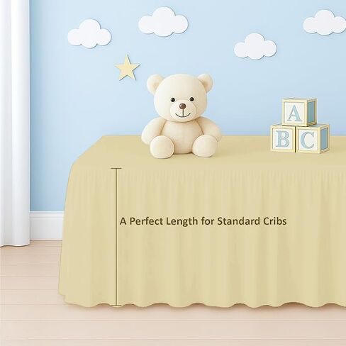 Crib Ruffle Bed Skirt Microfiber Nursery Bedding Skirt for Baby Girls (28" x 52" x 14’’) Inch - Sage Solid in Saudi Arabia