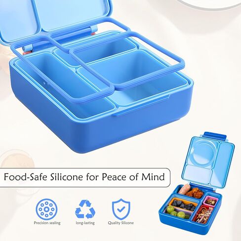 بديل لحشية ختم الغطاء الأزرق المكون من 2 عبوات لـ Omiebox ، سيليكون آمن للأغذية ، ختم مقاوم للتسرب ، سهلة التثبيت ، حاوية Bento in Kuwait
