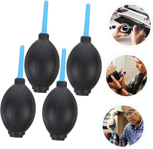 4pcs Portable Air Blower Dust Cleaner for Camera Lens Sensor Keyboard Ergonomic Squeeze Bulb Pump with Pin Valve Nozzle Soft Elastic Plastic for DSLR and Digital Devices Cleaning in Saudi Arabia