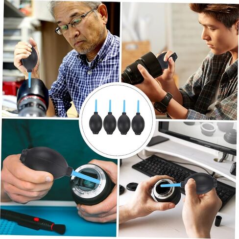 4pcs Portable Air Blower Dust Cleaner for Camera Lens Sensor Keyboard Ergonomic Squeeze Bulb Pump with Pin Valve Nozzle Soft Elastic Plastic for DSLR and Digital Devices Cleaning in Saudi Arabia