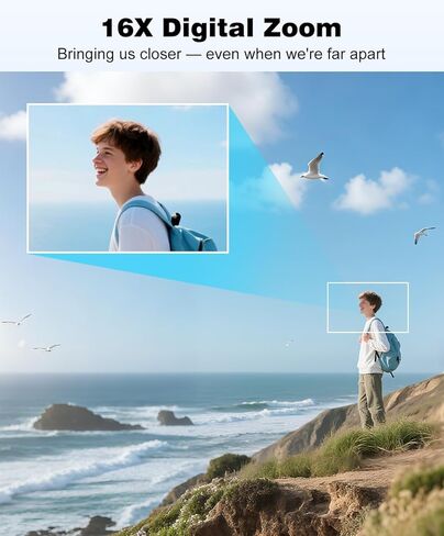 4K Digital Camera for Photography - Autofocus 64MP Vlogging Camera for YouTube Video, Dual Camera, Anti-Shake, 16X Zoom Compact Travel Cameras for Teens with 2 Batteries, 32GB Card (Black) in Kuwait