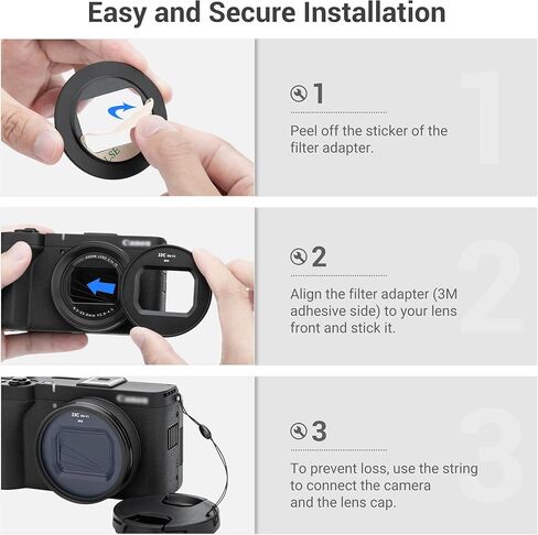 محول محول مرشح العدسات المعدنية JJC لـ Canon PowerShot V1 Camera يرفق مرشح CPL UV ND 58 مم ، مع إكسسوارات PowerShot V1 V1 in Saudi Arabia