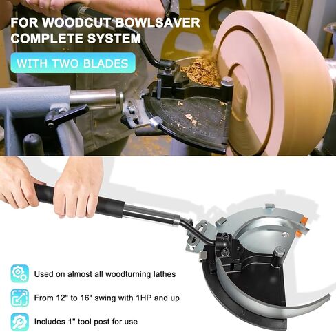 For Woodcut Bowlsaver Coring System with 2 High-Strength Blades for Coring Bowl Blanks 3" to 12" on Woodturning Lathe BSVR in Saudi Arabia