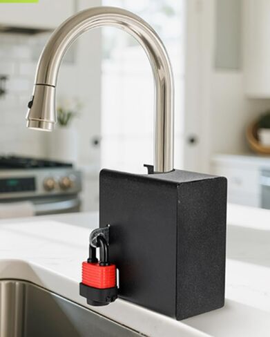Faucet Lock Proof Proof & Pet Proof - غطاء صنبور بالوعة القابل للتعديل العالمي للأطفال والأطفال الصغار والحيوانات الأليفة | واقي آمن المطبخ والحمام (سهل التثبيت) in Kuwait