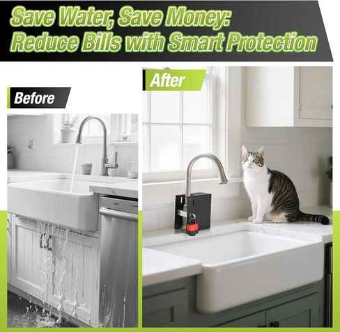 Faucet Lock Proof Proof & Pet Proof - غطاء صنبور بالوعة القابل للتعديل العالمي للأطفال والأطفال الصغار والحيوانات الأليفة | واقي آمن المطبخ والحمام (سهل التثبيت) in Kuwait