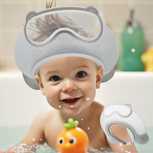 Baby Shower Cap Shield, Shower Cap for Kids, Visor Hat for Eye and Ear Protection for 0-9 Years Old Children, Cute diving goggle Shape Makes The Baby Bath More Fun (Blue) in Saudi Arabia