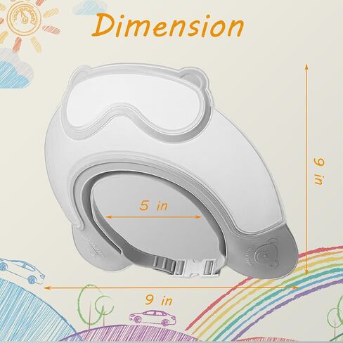 Baby Shower Cap Shield, Shower Cap for Kids, Visor Hat for Eye and Ear Protection for 0-9 Years Old Children, Cute diving goggle Shape Makes The Baby Bath More Fun (Blue) in Saudi Arabia