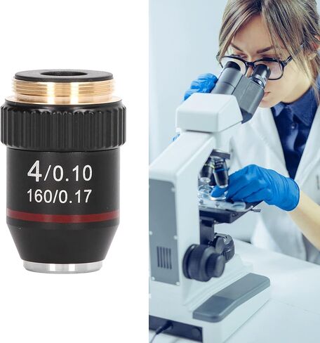 Achromatic Microscope Objective, Biological Microscope Lens, 195 Achromatic Black Objective Lens 4X High Power, Achromatic Microscope Objective in Saudi Arabia
