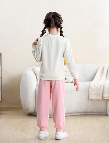 Toddler Baby Boy Girl Clothes with Pockets 2PC Long Sleeve Pullover Sweatshirt and Pants Infant Fall Winter Outfit in Kuwait