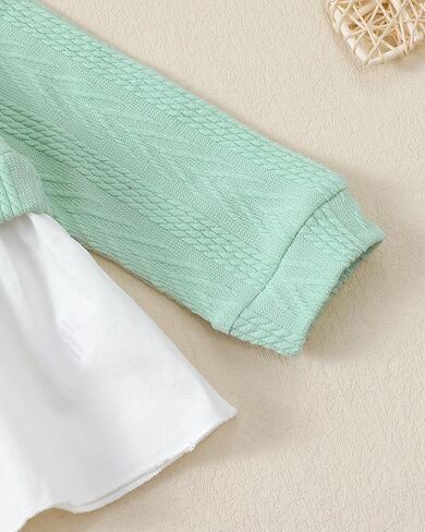 KUCNUZKI TODDLER طفلة طفلة ملابس ملابس طويلة الأكمام بلوزة بولو قميص أعلى طماق in Kuwait