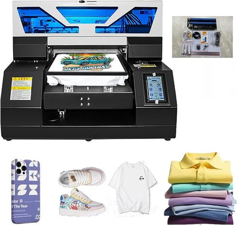 DTG Printe L1800 UV DTG PRINEE T-Shirt Machine دقة أعلى 2880 X1440DPI UV PRINTE مع حامل زجاجة لعلاج أكواب الهاتف أكريليك (A4 L1800) in Kuwait