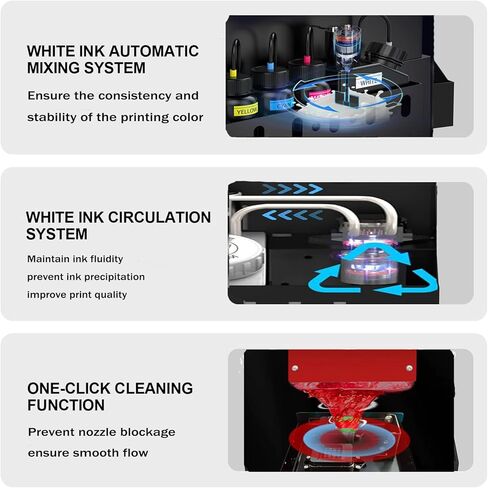 DTG Printe L1800 UV DTG PRINEE T-Shirt Machine دقة أعلى 2880 X1440DPI UV PRINTE مع حامل زجاجة لعلاج أكواب الهاتف أكريليك (A4 L1800) in Kuwait
