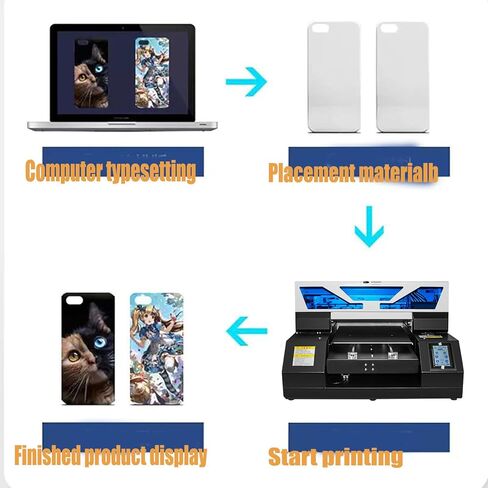 DTG Printe L1800 UV DTG PRINEE T-Shirt Machine دقة أعلى 2880 X1440DPI UV PRINTE مع حامل زجاجة لعلاج أكواب الهاتف أكريليك (A4 L1800) in Kuwait