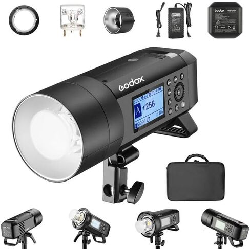 GODOX AD400PRO 400Ws GN72 TTL 1/8000s HSS 2.4G X System All-in-One Outdoor Flash Speedlite Strobe Light,Battery-Powered Monolight,390 Full Power Pops,30W LED Modeling Lamp,0.01-1s Recycle Time in Saudi Arabia
