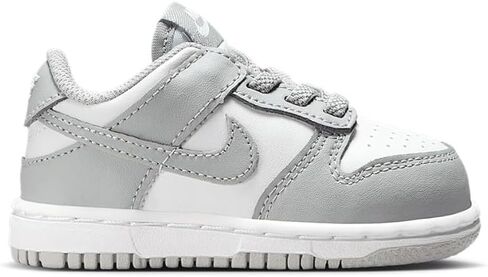 Nike Dunk Low Baby/Toddler Shoes (FB9107-123, White/White/Light Smoke Grey) in Saudi Arabia