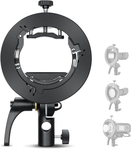 قوس Godox S2 Speedlite: Bowen Mount Flash Holder Bracket لـ Godox V350/V850/V860 و TT360/TT600/TT685 و V1/V1 Pro Flash و Ad200Pro/AD300Pro/AD400Pro in Saudi Arabia