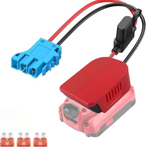 for Power Wheel Adapter for Craftsman 20V Li-ion Battery Adapter with 40A Fuse Holder and Wire Harness Connector Compatible with Peg-Perego Kids 12V Ride-on Toy (Blue) in Saudi Arabia