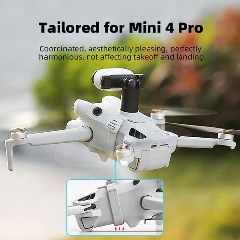 Levigo Drone Mount Adapter Bracket Compatible with DJI Mini 4 Pro, Drone Extension Adapter Action Camera Fixed Base with 1/4" Screw Adapter in Saudi Arabia