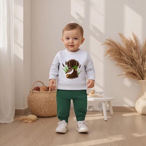 Madjtlqy Toddler Baby Boy Fall Clothes Sweatshirt Tops Tops + Disual Pants Infant 2 قطعة شتوية الزي in Kuwait