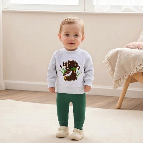 Madjtlqy Toddler Baby Boy Fall Clothes Sweatshirt Tops Tops + Disual Pants Infant 2 قطعة شتوية الزي in Kuwait
