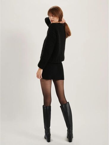 Sovanyou Knee High Boots Women Leathy Cheensy Cheel Tall Boots مدببة بأصابع القدم الجانبية المريحة في فصل الشتاء. in Kuwait