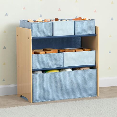 Delta Children - Gapkids 6 Bin Toy Organizer - Greenguard Gold Certified ، Indigo Blue in Saudi Arabia