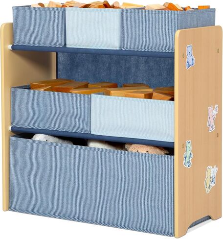 Delta Children - Gapkids 6 Bin Toy Organizer - Greenguard Gold Certified ، Indigo Blue in Saudi Arabia