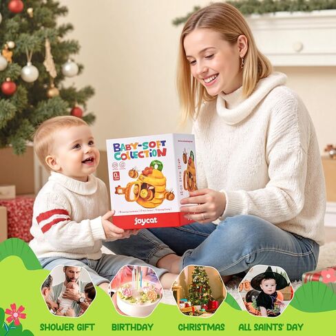 JoyCat Baby Toy for 6-12 Months, Fun Beehive with 5 Stuffed Sensory Bees, Crinkle, Rattle, Mirror, Montessori Toys for 6 Months Old Babies, Infant Toys Baby Shower Birthday Gift in Saudi Arabia