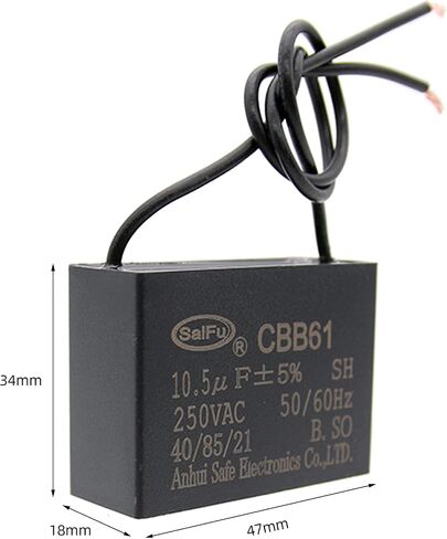 AKZYTUE CBB61 Capacitor 4uf+4uf+2.5uf 350V AC Ceiling Fan 4 Wire 50/60Hz for Starting Electric Fan Generator Pump Motor in Saudi Arabia