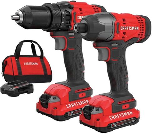 CRAFTSMAN CMCK200C2R 20V السرعة المتغيرة ليثيوم-أيون 1/2 في. سائق الحفر اللاسلكي و 1/4 بوصة. in Saudi Arabia