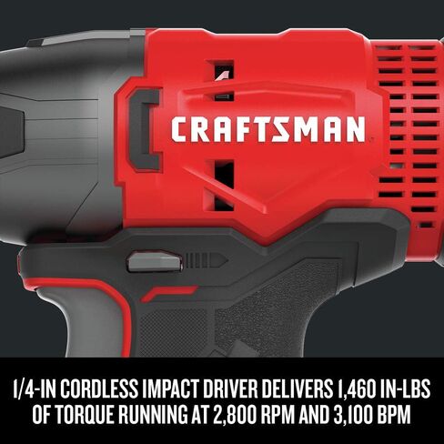CRAFTSMAN CMCK200C2R 20V السرعة المتغيرة ليثيوم-أيون 1/2 في. سائق الحفر اللاسلكي و 1/4 بوصة. in Saudi Arabia