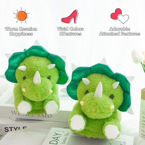النساء النعال اللطيف للحيوانات الديناصورات مضحكة الجدة Triceratops Shark Slippers Dozy Fuzzy Soft Winter Warm Warm House Gistter Gipable Giper For Christmas & Birthday in Kuwait