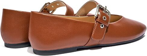 C.Paravano Women's Flats Shoes | Comfortable Slip on Shoes | Ballet Flats Dress Shoes | Round Toe Mary Jane Flats with Metal Buckle Strap in Saudi Arabia