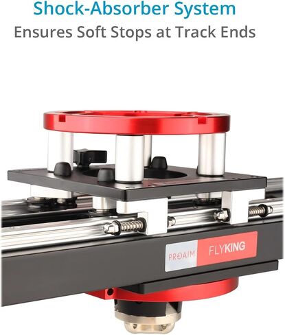 Proaim Flyking 6ft Precision Camera Slider (Mitchell Mount) with 360° Pan & Shock-Absorber Soft Stop End. Compatible with Mitchell/Bowl Tripod. Payload up to 70kg / 154lb. in Saudi Arabia