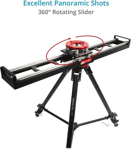 Proaim Flyking 6ft Precision Camera Slider (Mitchell Mount) with 360° Pan & Shock-Absorber Soft Stop End. Compatible with Mitchell/Bowl Tripod. Payload up to 70kg / 154lb. in Saudi Arabia