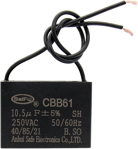 AKZYTUE CBB61 Capacitor 8uf 350V AC Ceiling Fan 2 Wire 50/60Hz for Starting Electric Fan Generator Pump Motor in Saudi Arabia