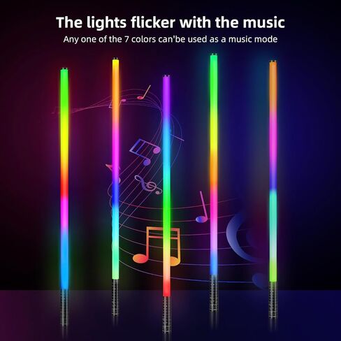 4 Pack 4ft Tube Lights مع ترايبود ، بطارية قابلة لإعادة الشحن 5200 مللي أمبير في الساعة ، والرقص الصوتي - المنشط للموسيقى ، وأنبوب خفيف 10 مستوى ، و 500 تأثيرات دي جي الغلاف الجوي للتصوير الفوتوغرافي والحفلات والرقص in Saudi Arabia