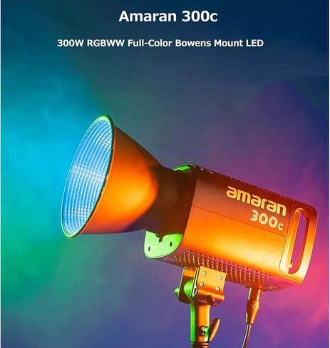 Aputure Amaran 300C مع طقم حامل خفيف 280 سم ، 300 واط 2500K إلى 7500K Bowens Mount مستمر LED LED LID BLUETOOTH CONTRIN in Kuwait