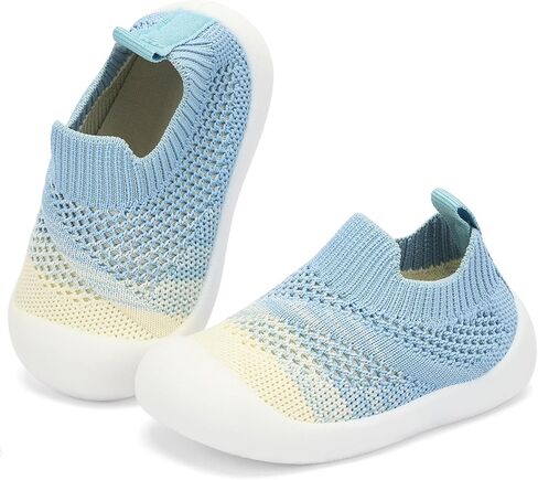 Baby Shoes & Socks - Non-Slip Soft Sole Slippers for Boys & Girls - Breathable Mesh Infant Sneakers in Kuwait