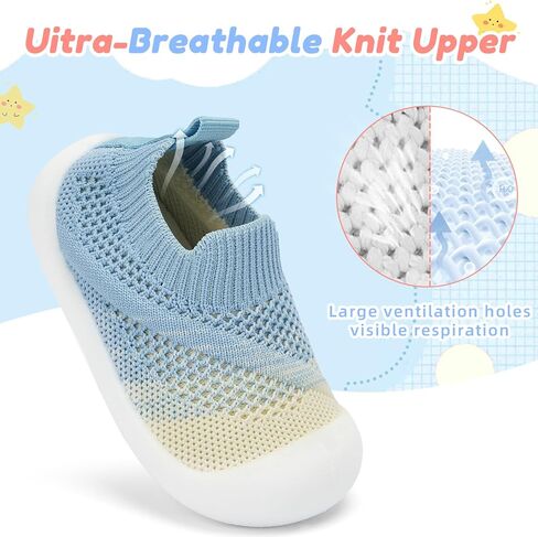 Baby Shoes & Socks - Non-Slip Soft Sole Slippers for Boys & Girls - Breathable Mesh Infant Sneakers in Kuwait