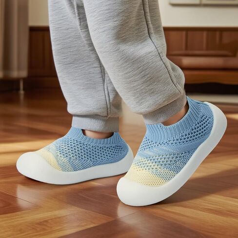 Baby Shoes & Socks - Non-Slip Soft Sole Slippers for Boys & Girls - Breathable Mesh Infant Sneakers in Kuwait