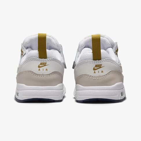 Nike Air Max 1 Easyon Baby/Toddler Shoes (DZ3309-103 ، White/Bronzine/Midnight Navy/Light Orewood Brown) Size 2 in Kuwait