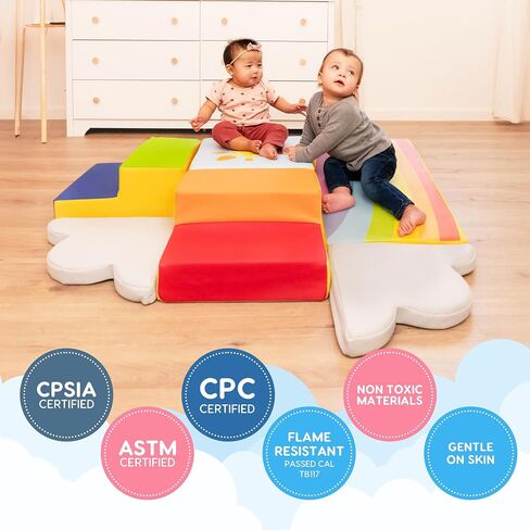 Captivating Non-Toxic Foam Climbing Blocks for Toddlers – 6-Piece Soft Play Set for Motor Skills, Crawling & Color Learning – Easy-to-Clean, Eco-friendly, Anti-Slip Indoor Climber for Toddlers in Saudi Arabia