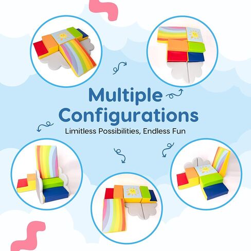 Captivating Non-Toxic Foam Climbing Blocks for Toddlers – 6-Piece Soft Play Set for Motor Skills, Crawling & Color Learning – Easy-to-Clean, Eco-friendly, Anti-Slip Indoor Climber for Toddlers in Saudi Arabia