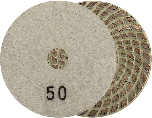 4inch Metal Diamond Polishing Pads - Dry or Wet Grinder Tile Stone Marble Concrete Ceramics Glass 1Pcs 30 Grit in Saudi Arabia