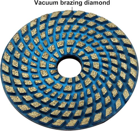 4inch Metal Diamond Polishing Pads - Dry or Wet Grinder Tile Stone Marble Concrete Ceramics Glass 1Pcs 30 Grit in Saudi Arabia
