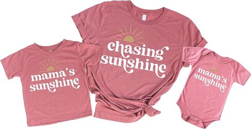 Olive Loves Apple Mommy & ME MACTING SUNSINE SUNSHINE MAMA'S SUNSHINE SIRTS & BODYSITS للأطفال والكبار in Saudi Arabia